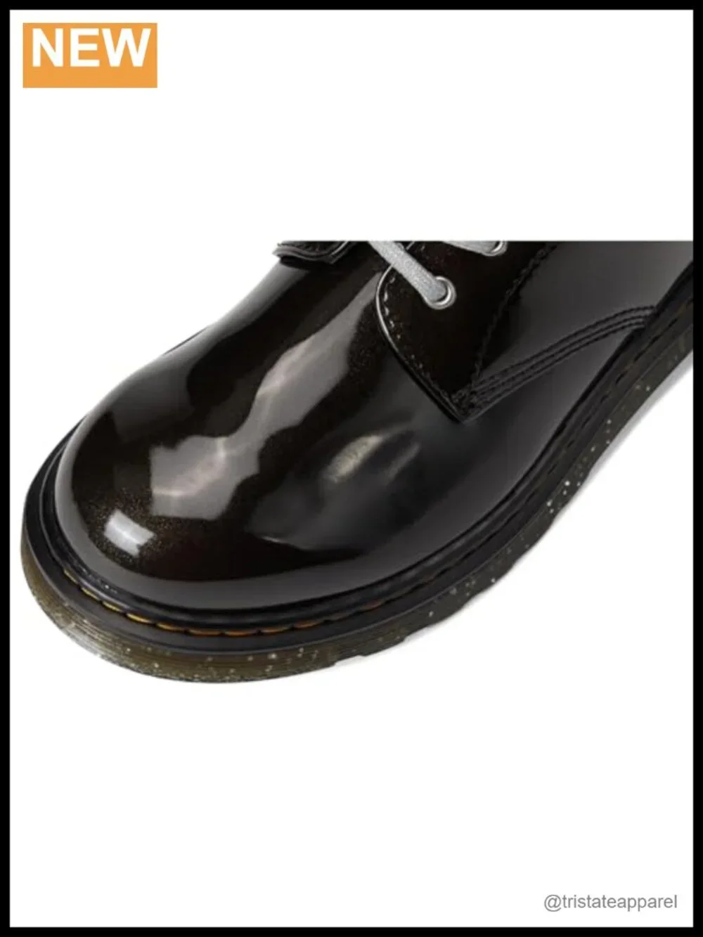 Patent Leather Lace Up Ankle Boots for Women, Chunky Heel